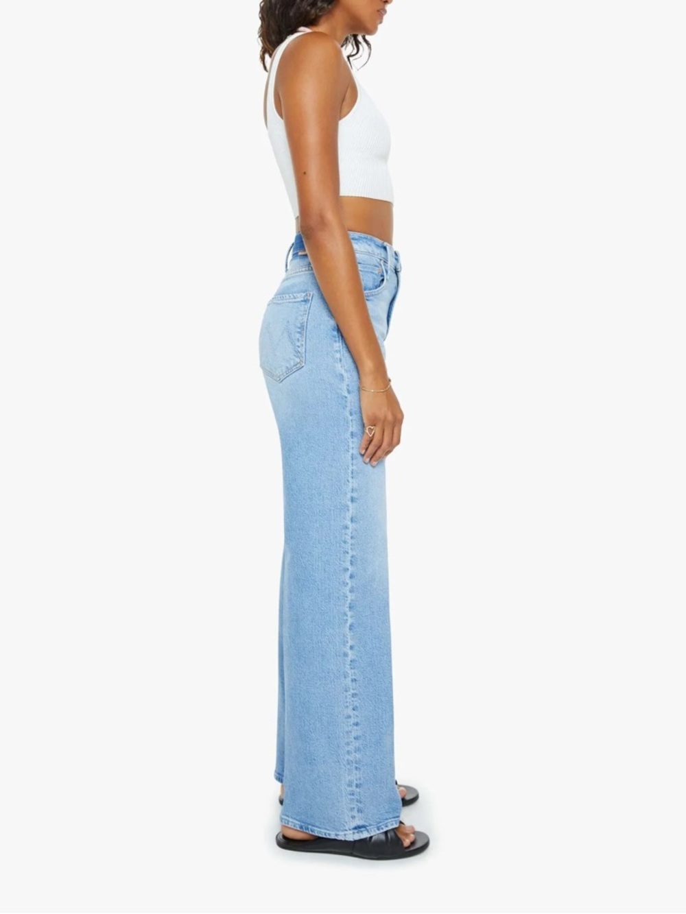MOTHER Lil’ Lasso Sneak Jeans in shade “Sow Surreal” size 28 NWOT - Picture 2 of 12
